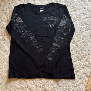 Harley-Davidson dealer, exclusive studded Black Long Sleeve Shirt